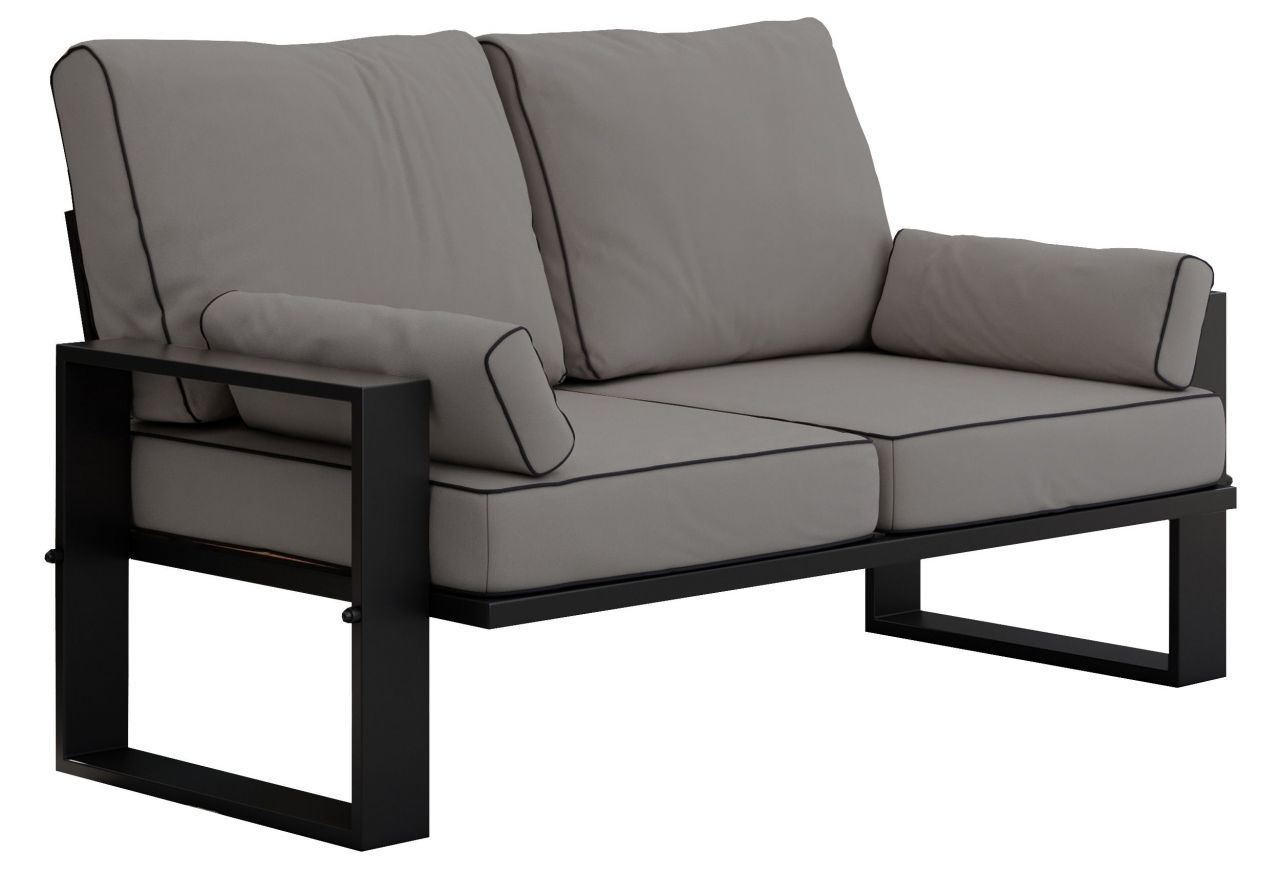 Metalowa sofa ogrodowa ELBA S2 - szary