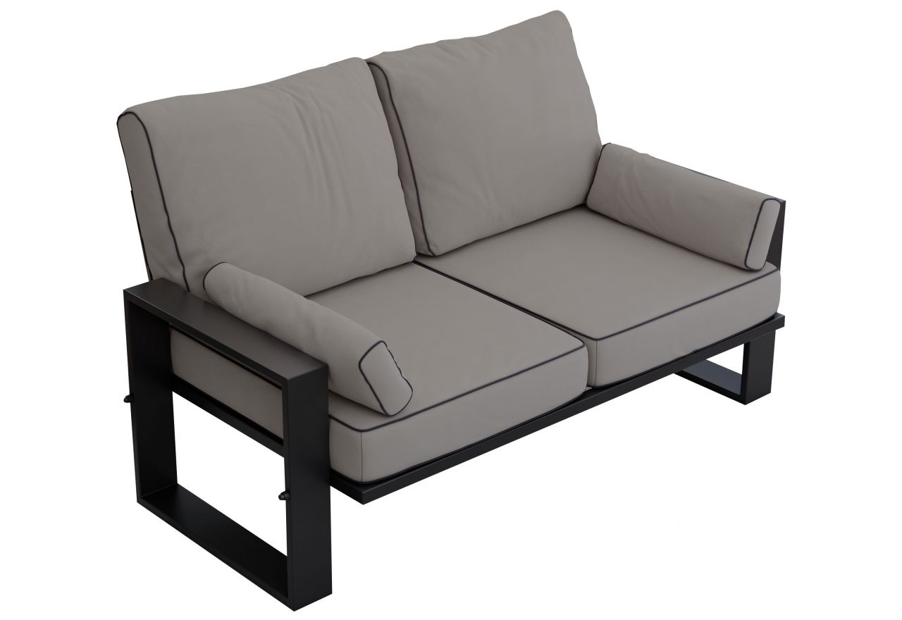Metalowa sofa ogrodowa ELBA S2 - szary