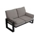 Metalowa sofa ogrodowa ELBA S2 - szary
