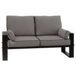 Metalowa sofa ogrodowa ELBA S2 - szary