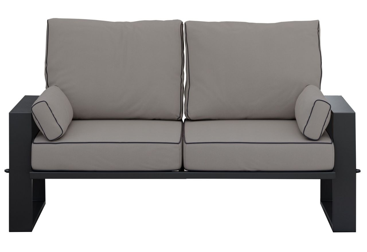 Metalowa sofa ogrodowa ELBA S2 - szary