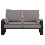 Metalowa sofa ogrodowa ELBA S2 - szary
