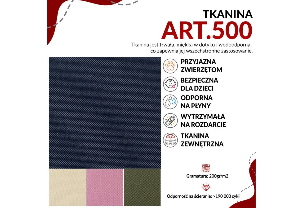 Metalowa sofa ogrodowa ELBA S2 - szary