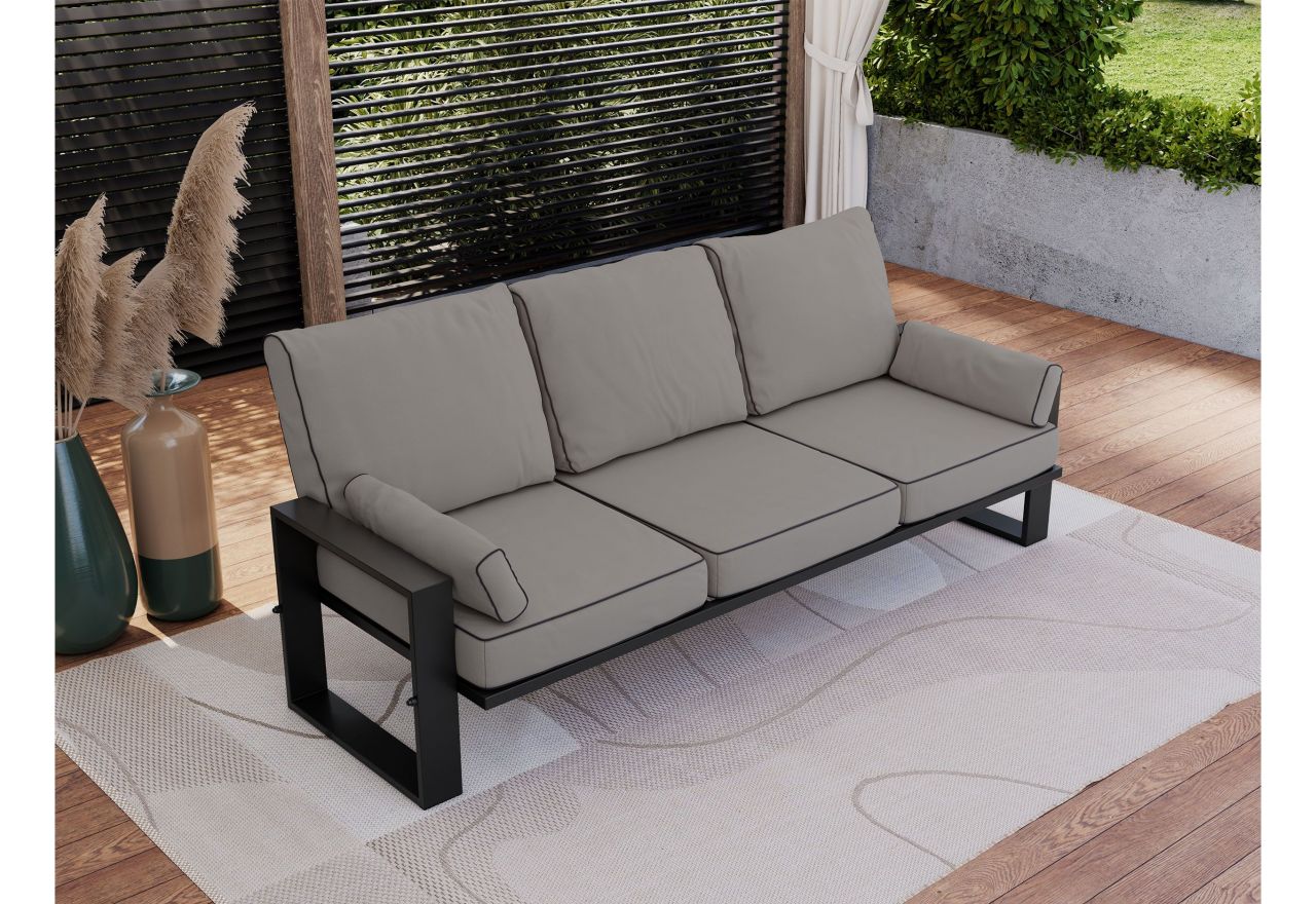 Metalowa sofa ogrodowa ELBA S3 - szary
