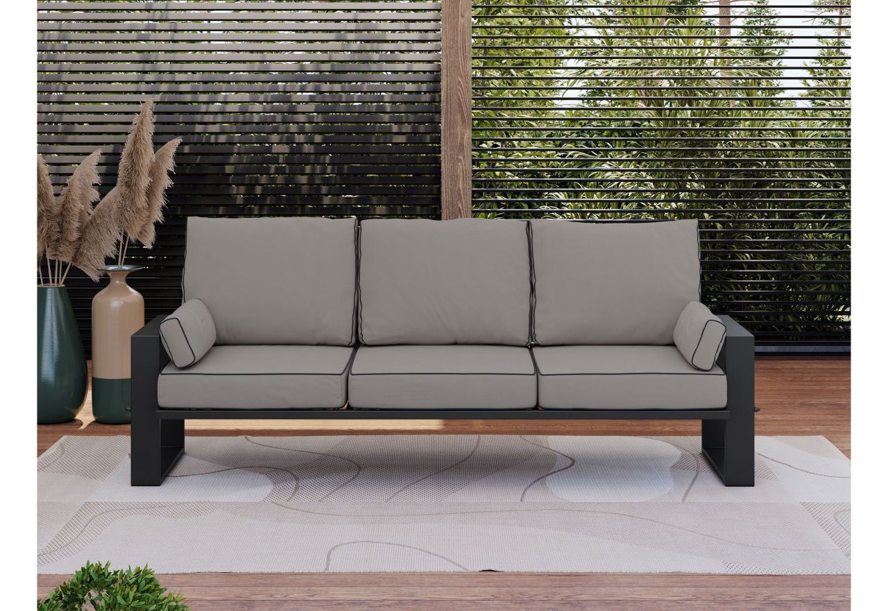 Metalowa sofa ogrodowa ELBA S3 - szary