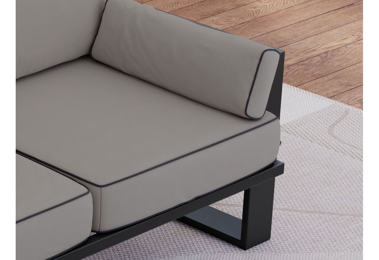 Metalowa sofa ogrodowa ELBA S3 - szary