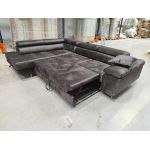 Narożnik GUSTAW L - Monolith 95 - ciemny szary - OUTLETU