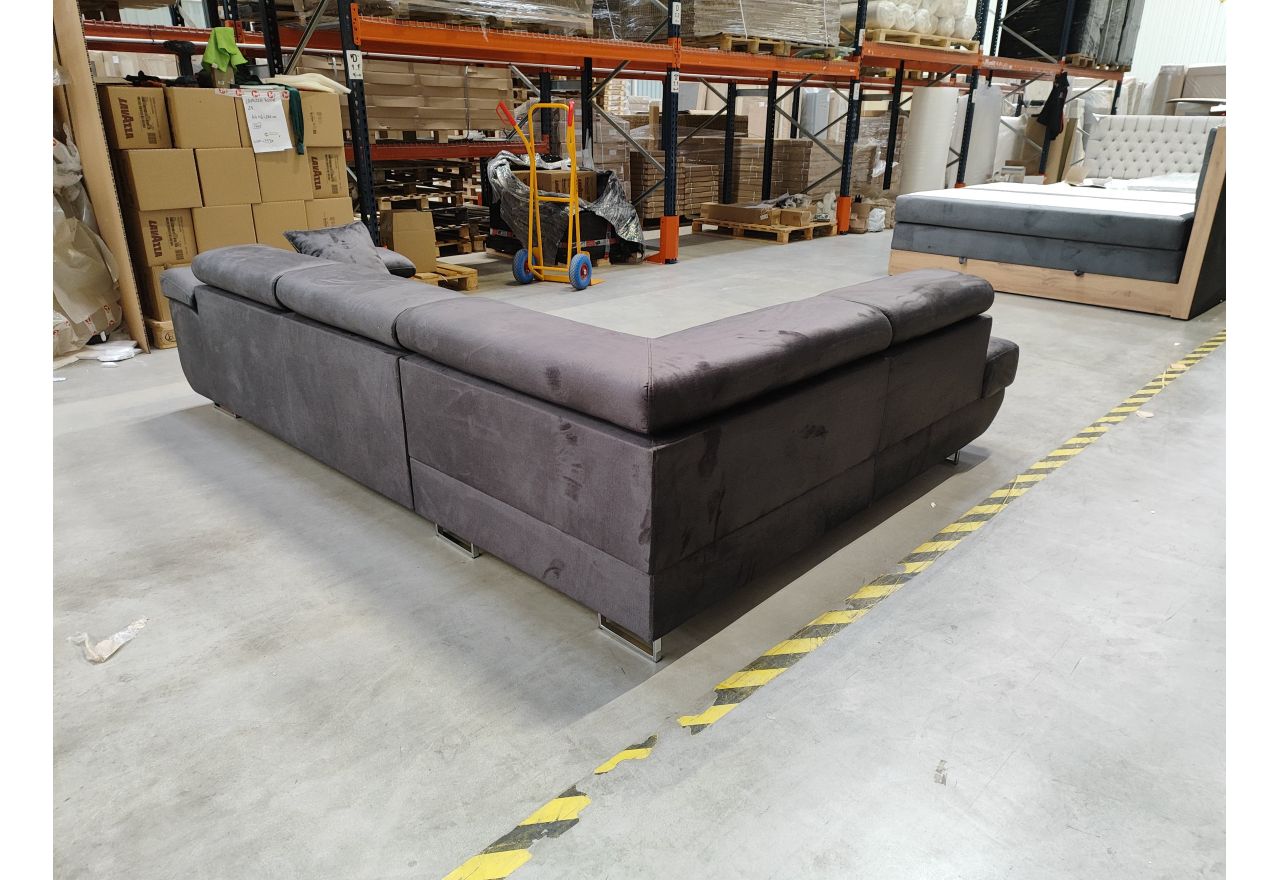 Narożnik GUSTAW L - Monolith 95 - ciemny szary - OUTLETU