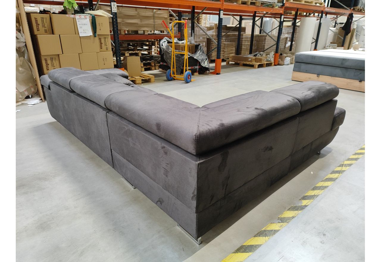 Narożnik GUSTAW L - Monolith 95 - ciemny szary - OUTLETU