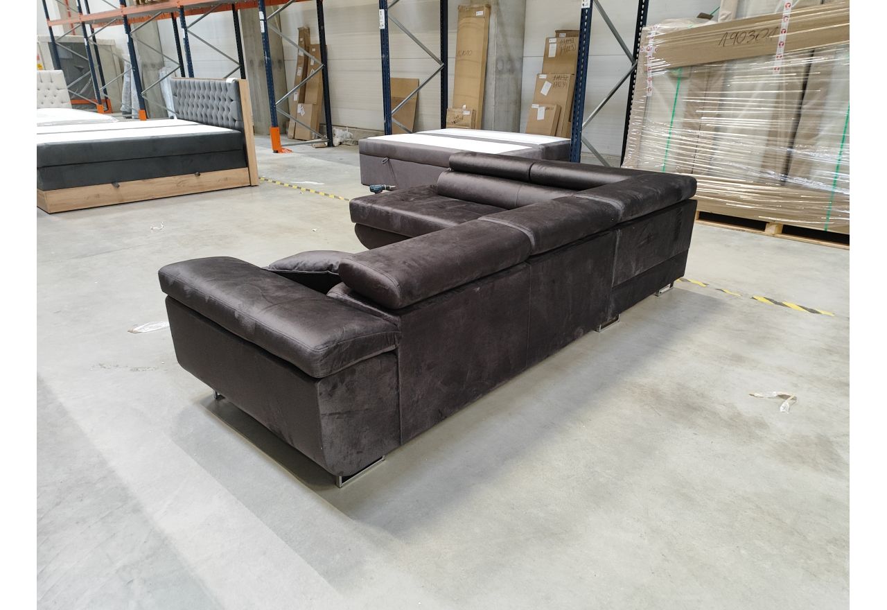 Narożnik GUSTAW L - Monolith 95 - ciemny szary - OUTLETU