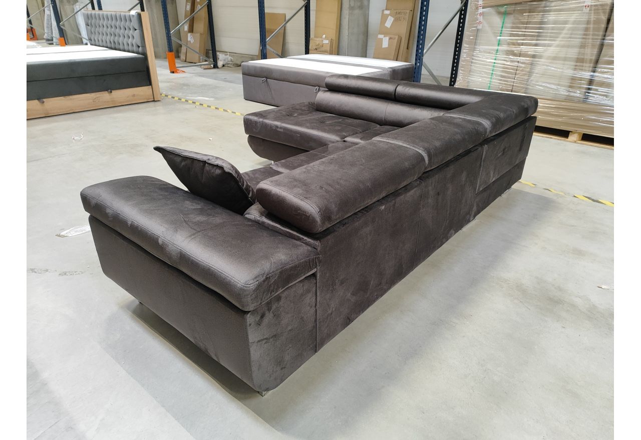 Narożnik GUSTAW L - Monolith 95 - ciemny szary - OUTLETU