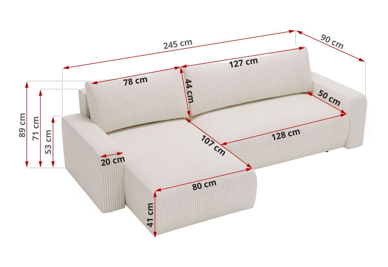 Narożnik ARGOS L - Lincoln 03 - beżowy - OUTLET