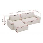 Narożnik ARGOS L - Lincoln 03 - beżowy - OUTLET