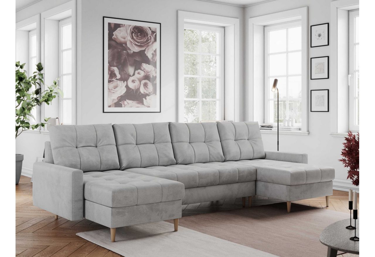 Narożnik ASTRA U - Monolith 84 - jasny szary - OUTLETU