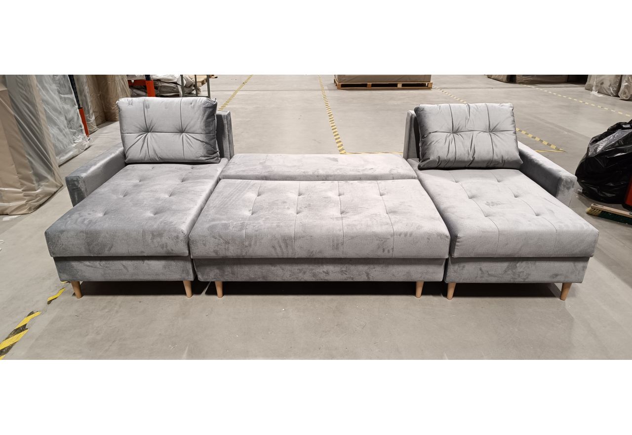 Narożnik ASTRA U - Monolith 84 - jasny szary - OUTLETU