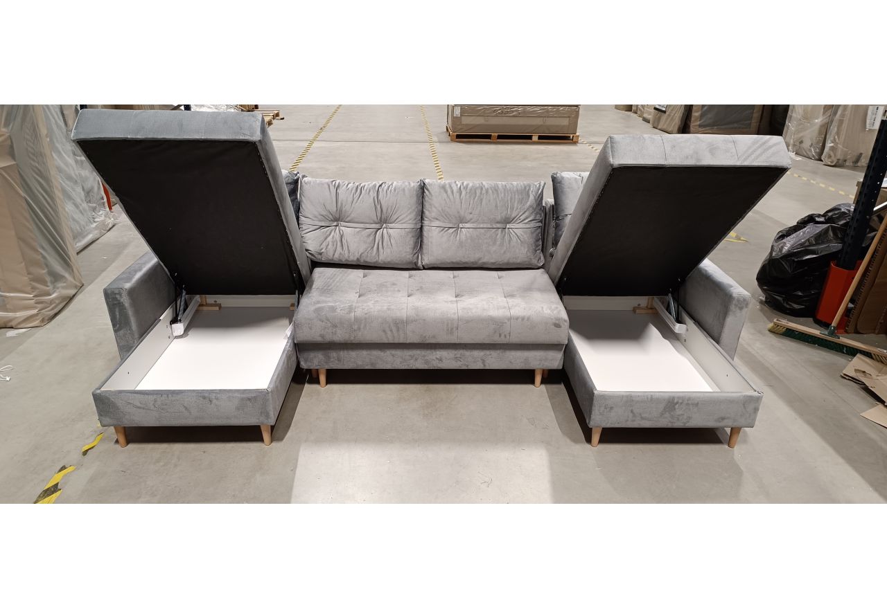 Narożnik ASTRA U - Monolith 84 - jasny szary - OUTLETU