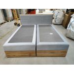 Łóżko kontynentalne ALBERO 2 180x200 - Paros 05 - szary - OUTLETU