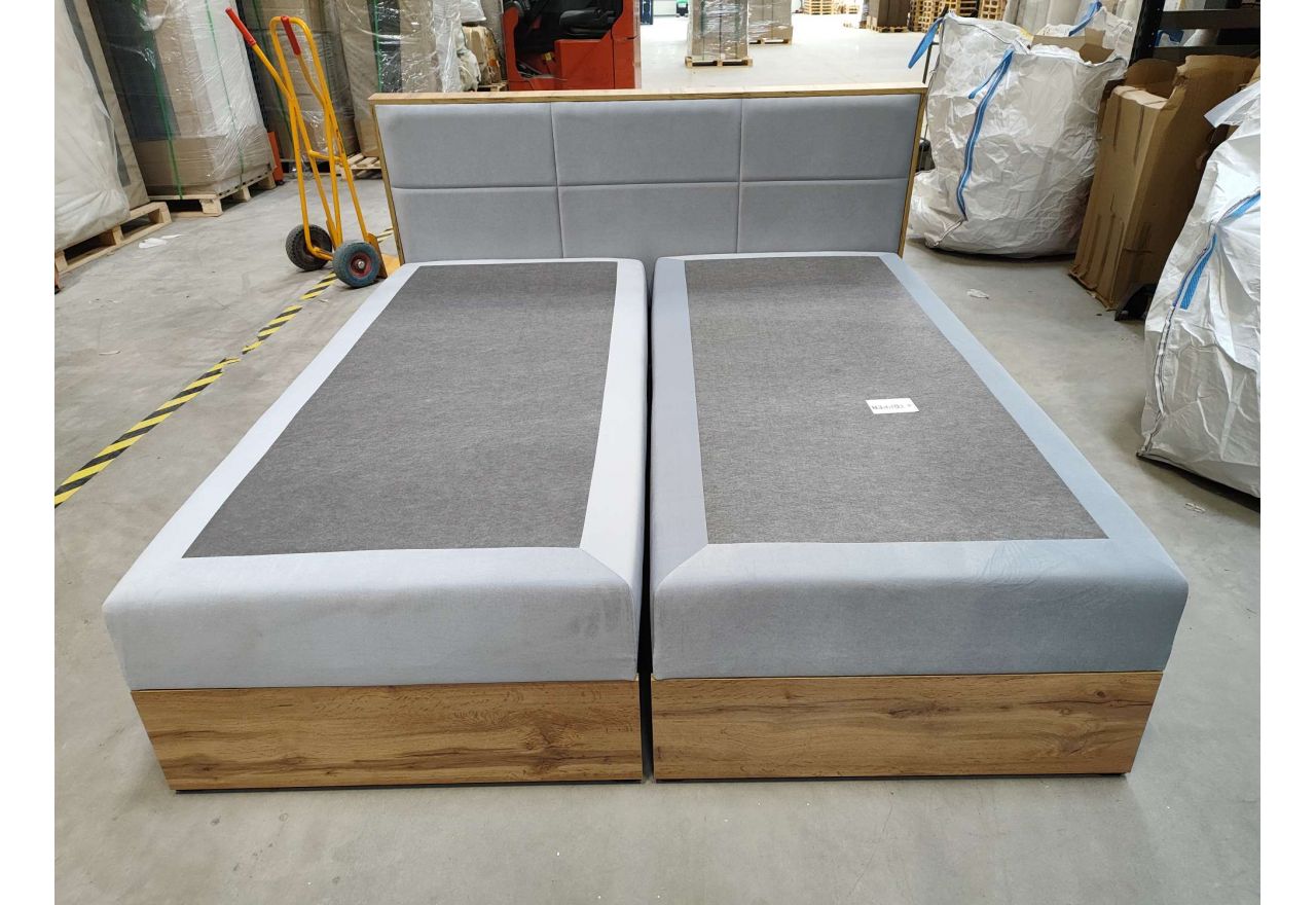 Łóżko kontynentalne ALBERO 2 180x200 - Paros 05 - szary - OUTLETU