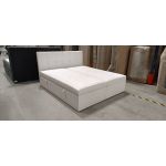 Łóżko kontynentalne RICO 180x200 - Soft 17 - biała ekoskóra - OUTLETU