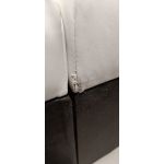 Łóżko kontynentalne RICO 180x200 - Soft 17 - biała ekoskóra - OUTLETU