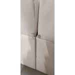 Łóżko kontynentalne RICO 180x200 - Soft 17 - biała ekoskóra - OUTLETU