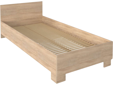 Pojedyncze praktyczne łóżko 90x200 cm do sypialni młodzieżowej - KIDS III Dąb sonoma