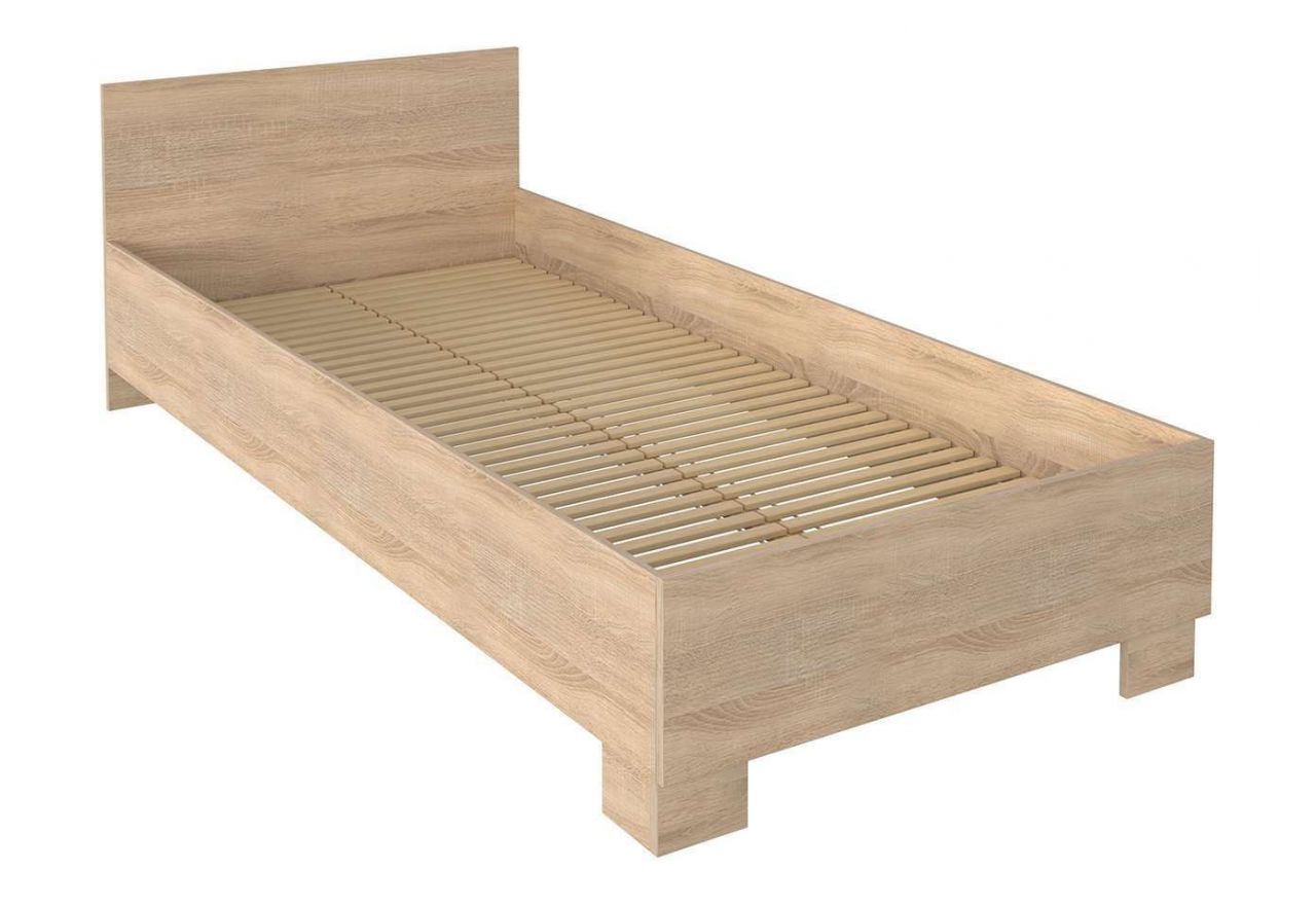 Pojedyncze praktyczne łóżko 90x200 cm do sypialni młodzieżowej - KIDS III Dąb sonoma