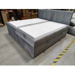 Łóżko kontynentalne CENTOS 200x200 - Monolith 84 - jasny szary - OUTLETU