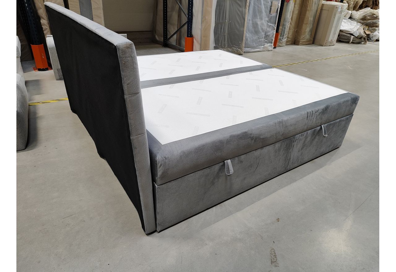 Łóżko kontynentalne CENTOS 200x200 - Monolith 84 - jasny szary - OUTLETU