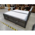 Łóżko kontynentalne CENTOS 200x200 - Monolith 84 - jasny szary - OUTLETU