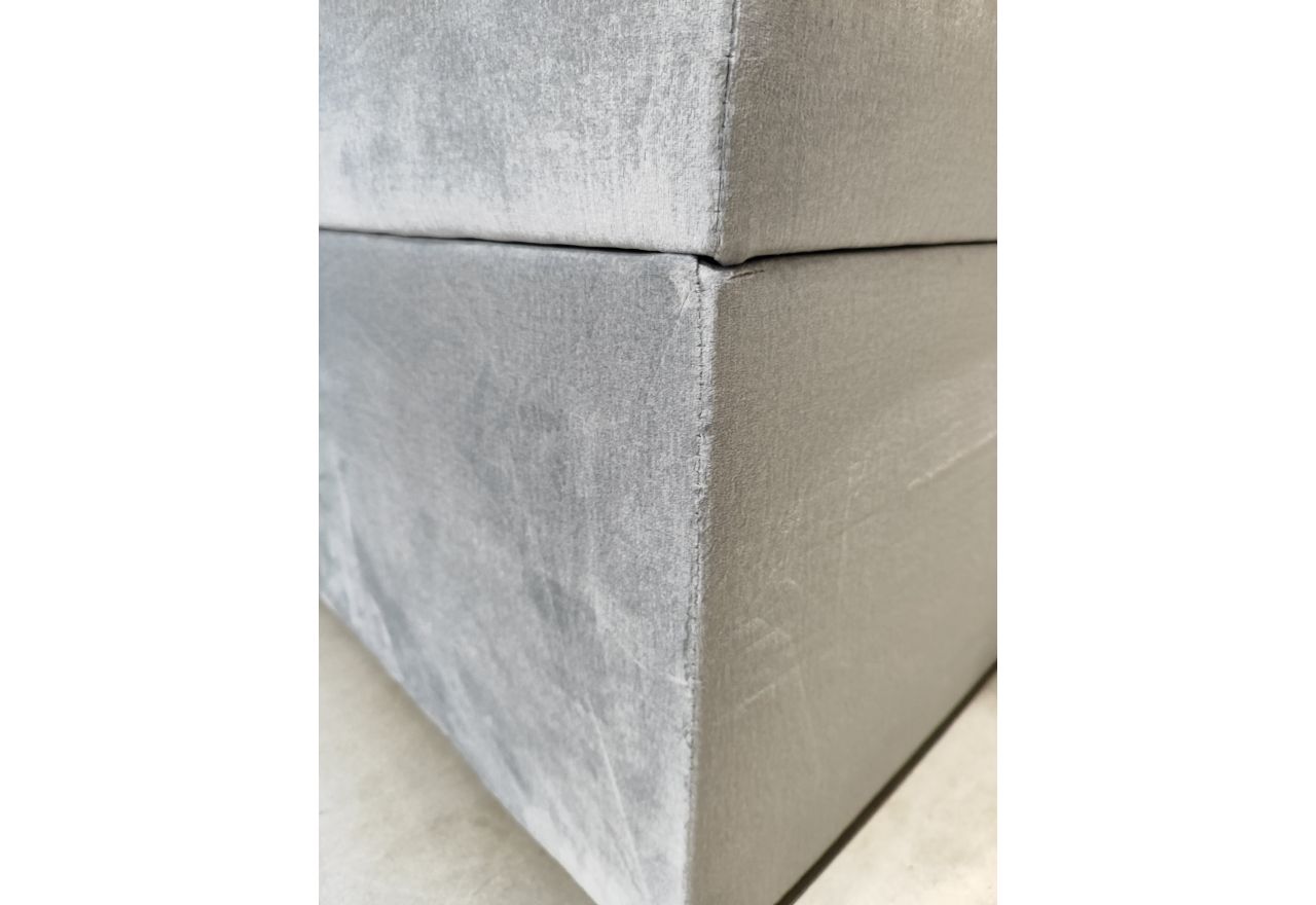 Łóżko kontynentalne CENTOS 200x200 - Monolith 84 - jasny szary - OUTLETU