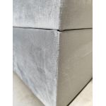 Łóżko kontynentalne CENTOS 200x200 - Monolith 84 - jasny szary - OUTLETU