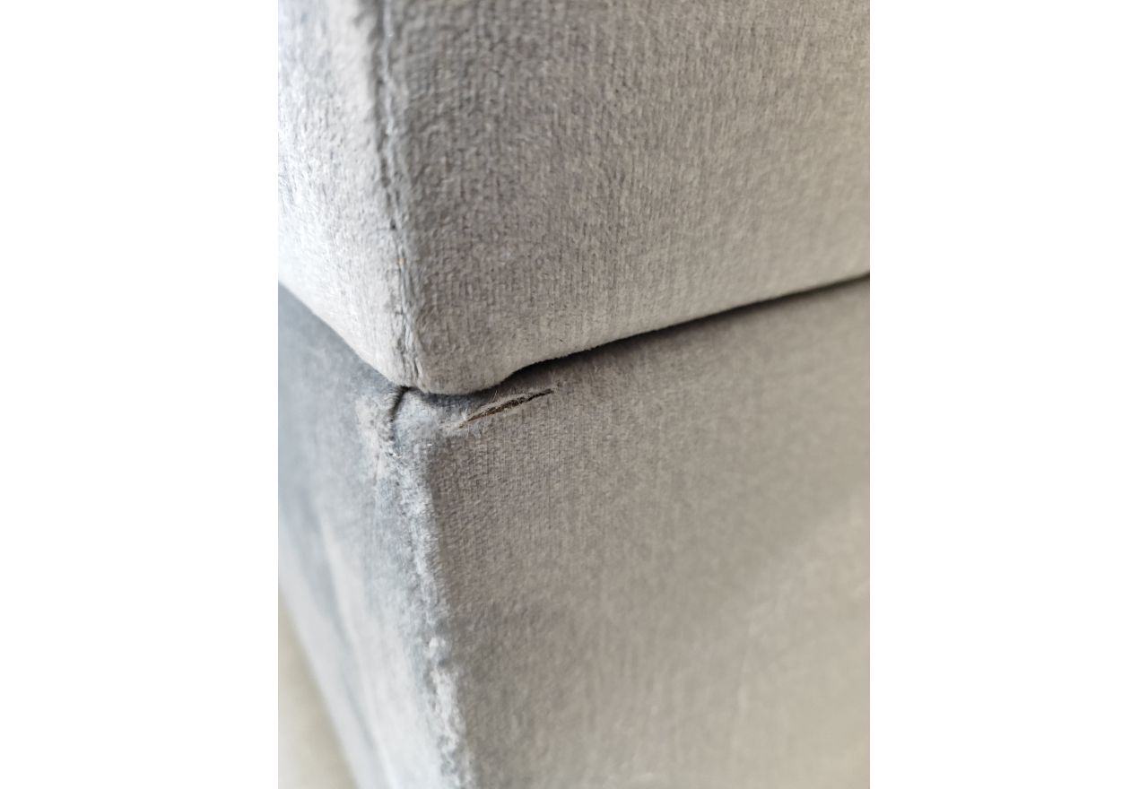 Łóżko kontynentalne CENTOS 200x200 - Monolith 84 - jasny szary - OUTLETU