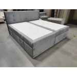 Łóżko kontynentalne CENTOS 200x200 - Monolith 84 - jasny szary - OUTLETU