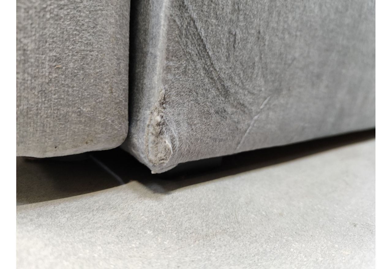 Łóżko kontynentalne CENTOS 200x200 - Monolith 84 - jasny szary - OUTLETU