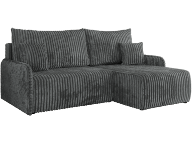 Narożnik ARPA L - strona prawa - ciemnoszary, sztruks