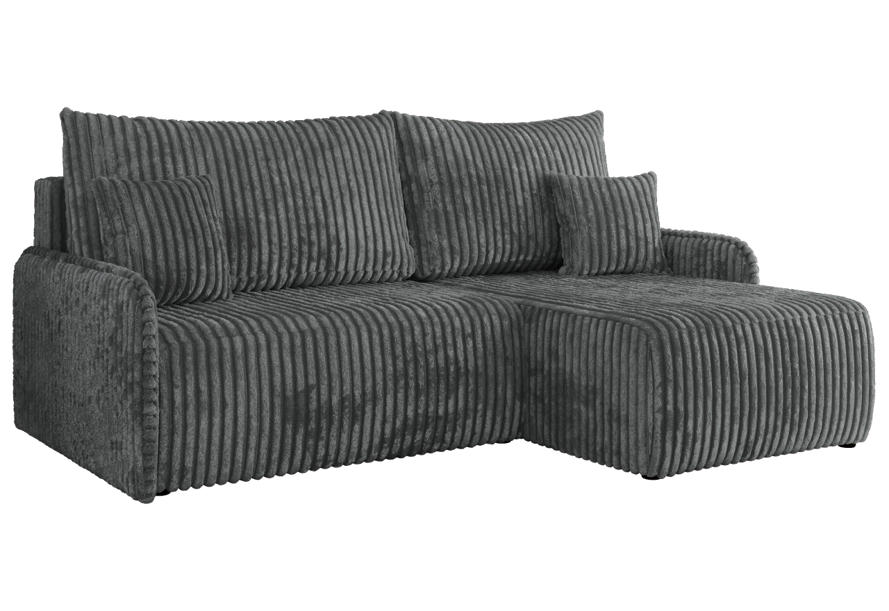 Narożnik ARPA L - strona prawa - ciemnoszary, sztruks