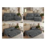 Narożnik ARPA L - strona prawa - ciemnoszary, sztruks