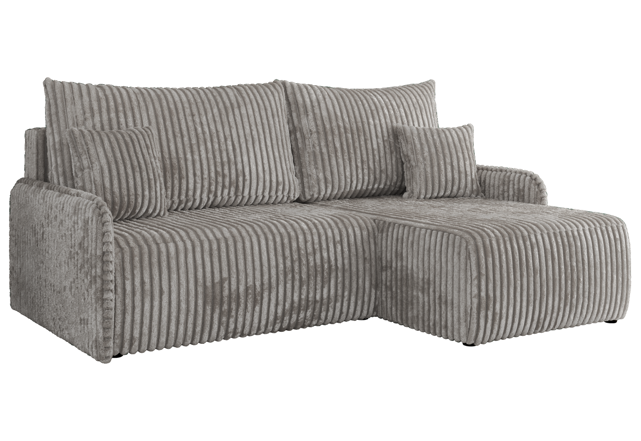 Narożnik ARPA L - strona prawa - szary, sztruks