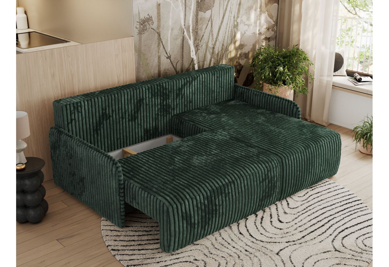 Narożnik ARPA L - strona prawa - zielony, sztruks