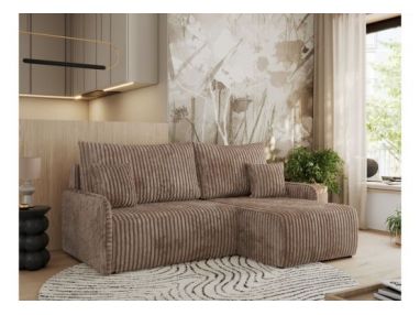 Narożnik ARPA L - strona prawa - brązowy, sztruks