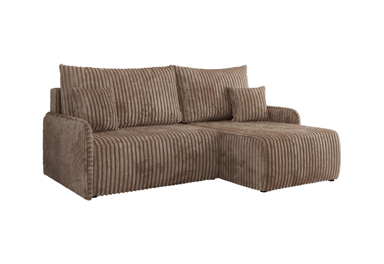 Narożnik ARPA L - strona prawa - brązowy, sztruks