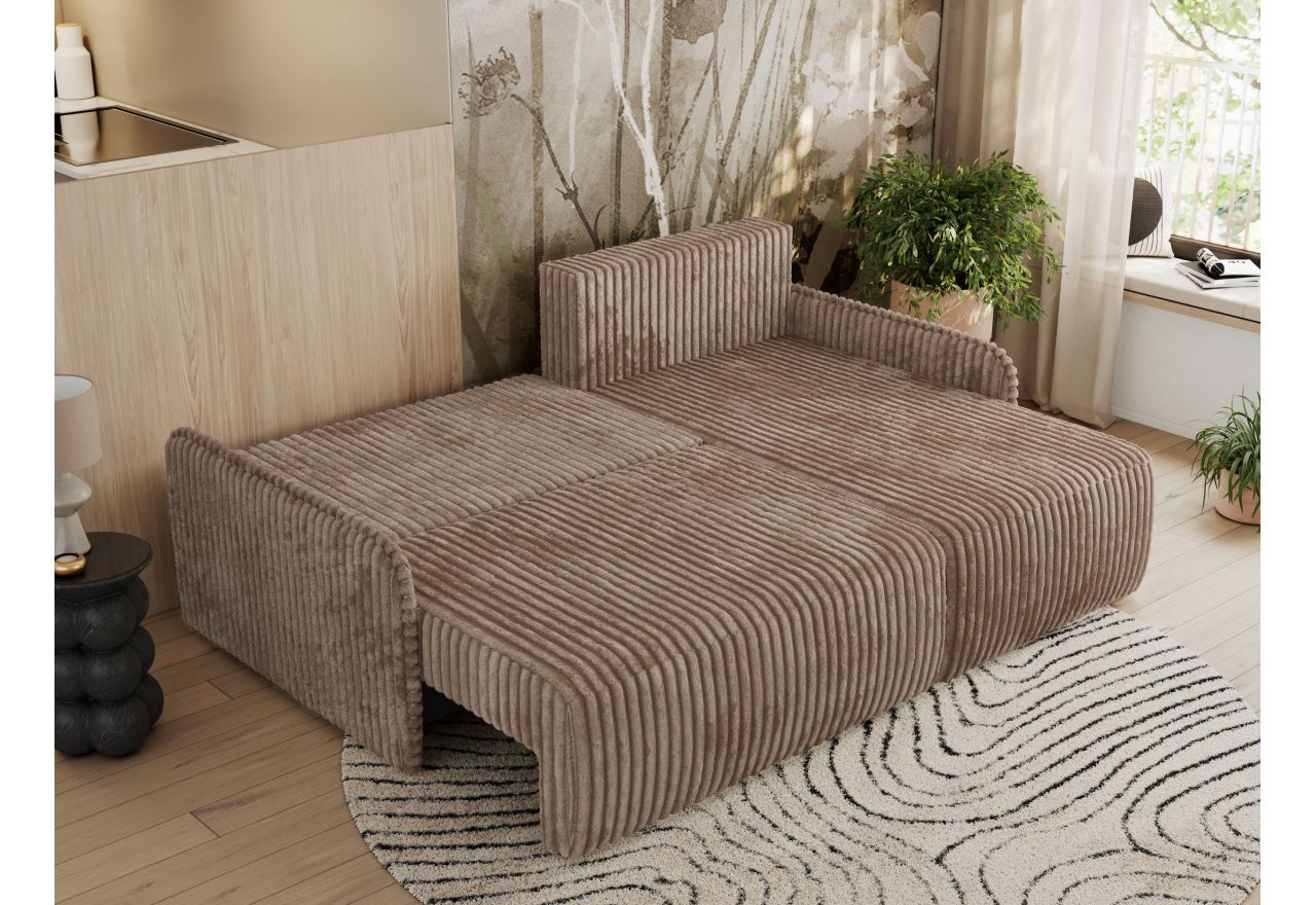 Narożnik ARPA L - strona prawa - brązowy, sztruks