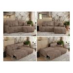 Narożnik ARPA L - strona prawa - brązowy, sztruks