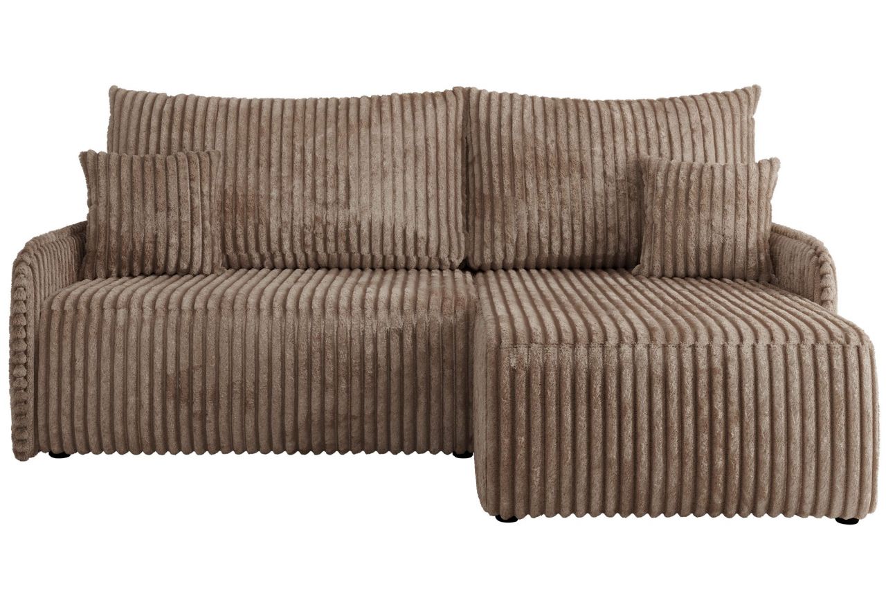 Narożnik ARPA L - strona prawa - brązowy, sztruks