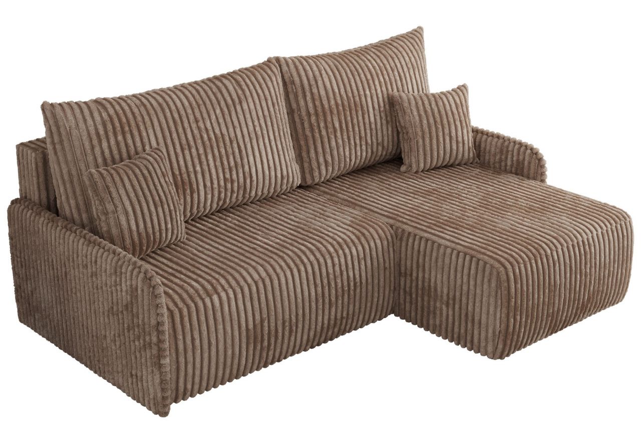 Narożnik ARPA L - strona prawa - brązowy, sztruks