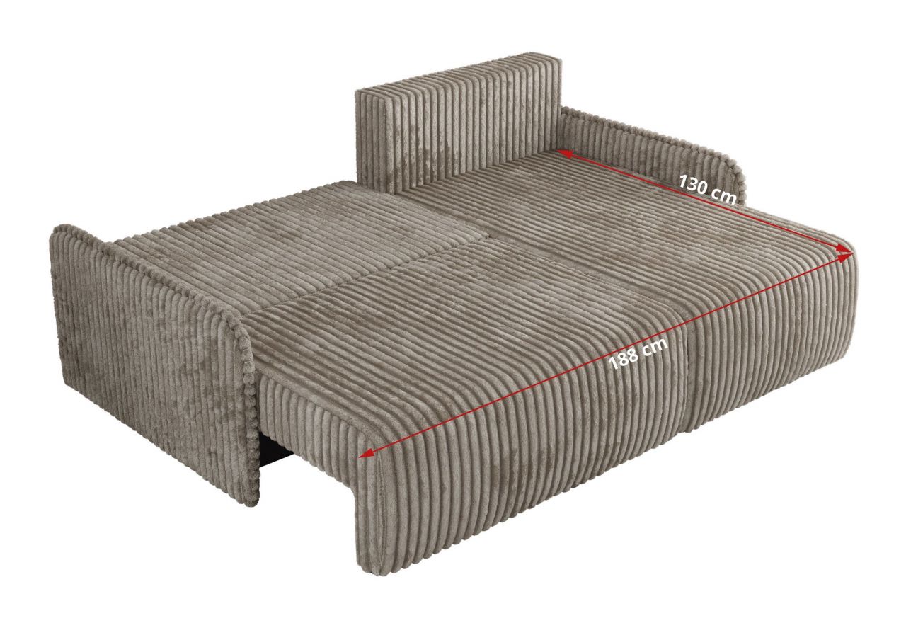 Narożnik ARPA L - strona prawa - jasnobrązowy, sztruks