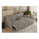 Narożnik ARPA L - strona prawa - jasnobrązowy, sztruks