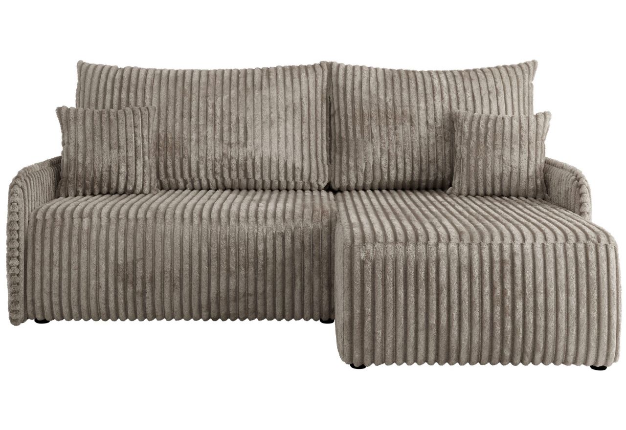 Narożnik ARPA L - strona prawa - jasnobrązowy, sztruks