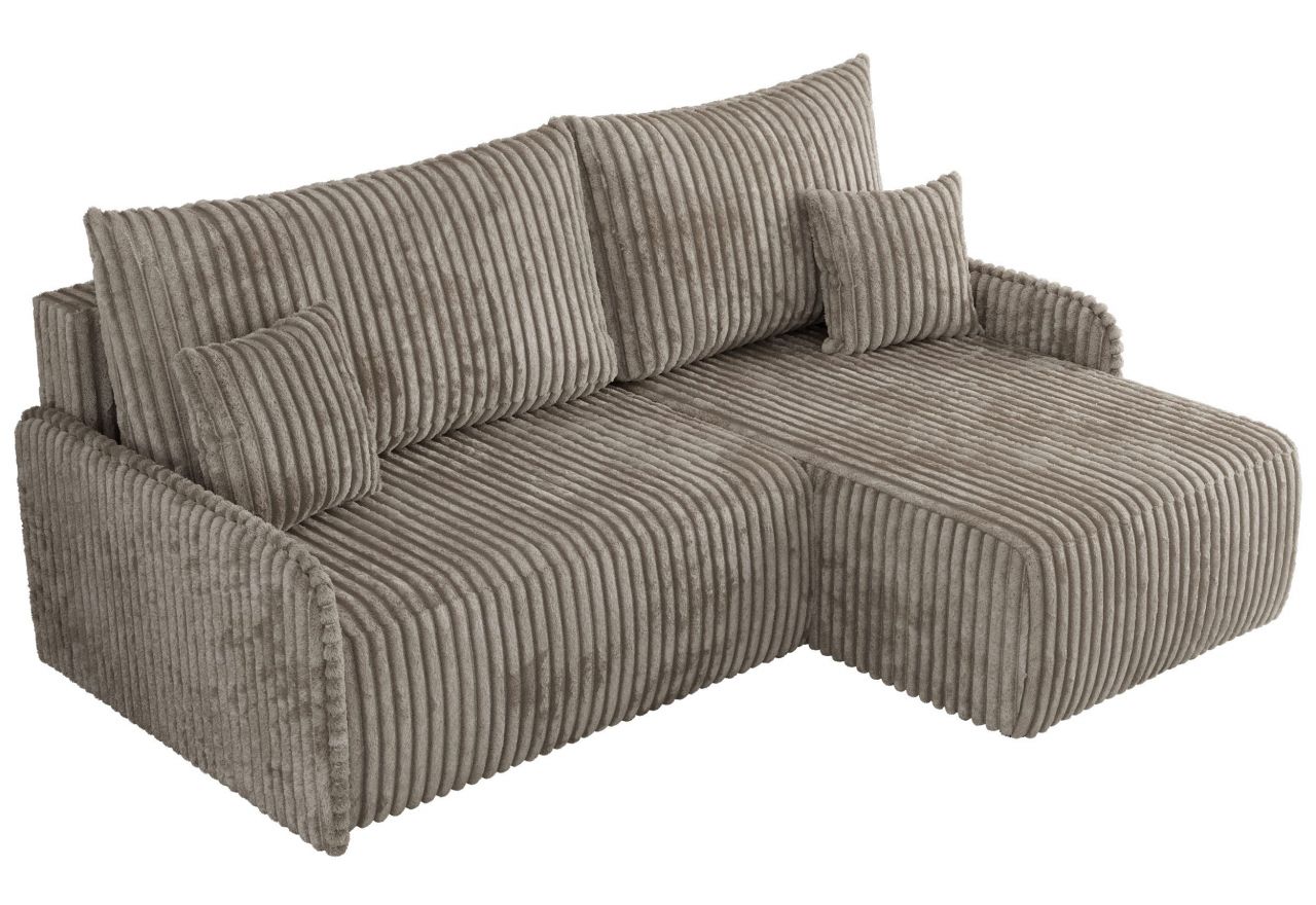 Narożnik ARPA L - strona prawa - jasnobrązowy, sztruks